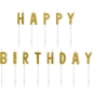 Preview: Kerzen - Happy Birthday - Gold